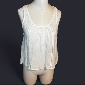 Abercrombie & Fitch White Tank Top kids size xl fits a women’s small lace back